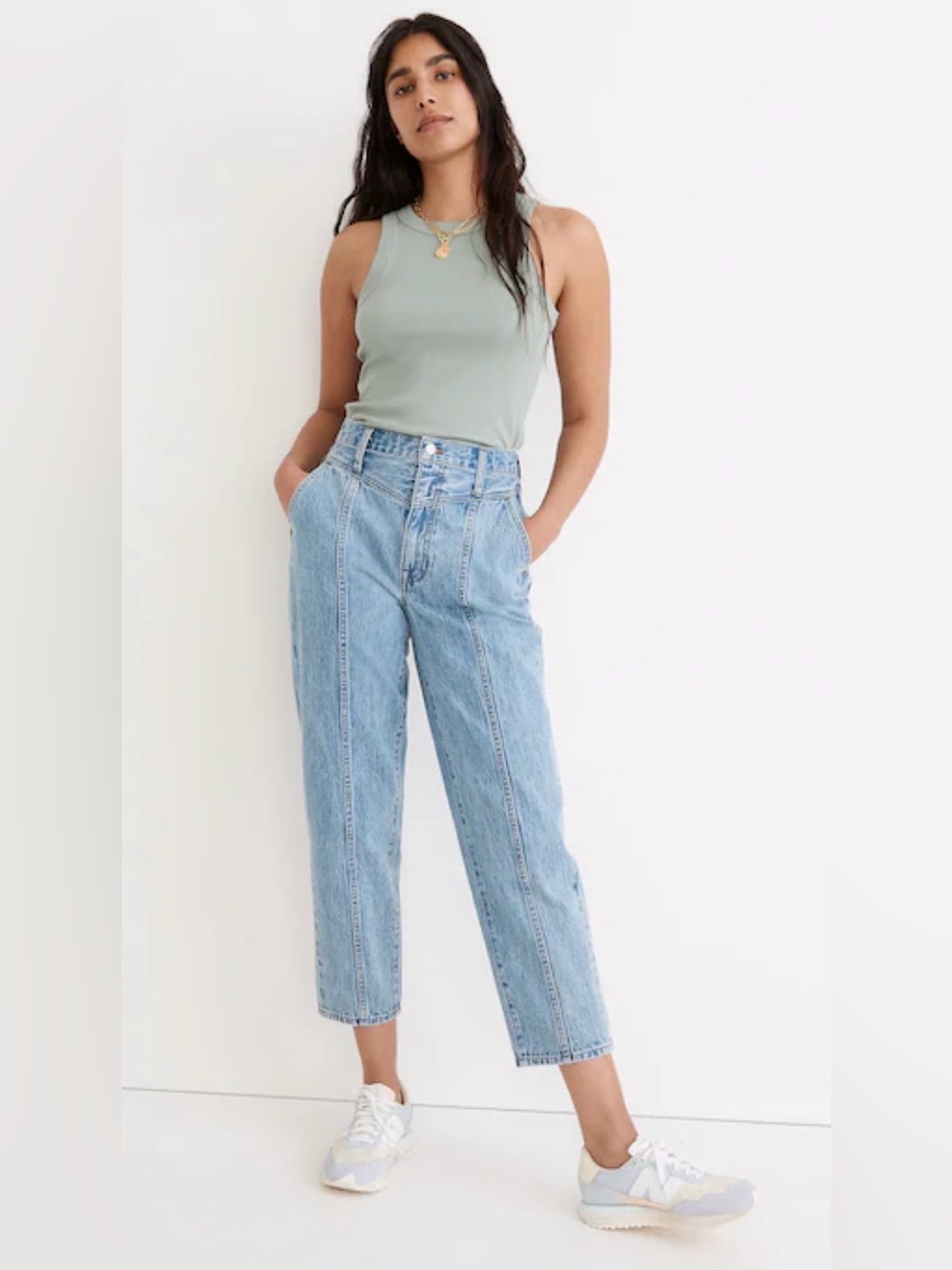Madewell Balloon Jeans in Verner Wash Seamed Edition High-Rise Jeans